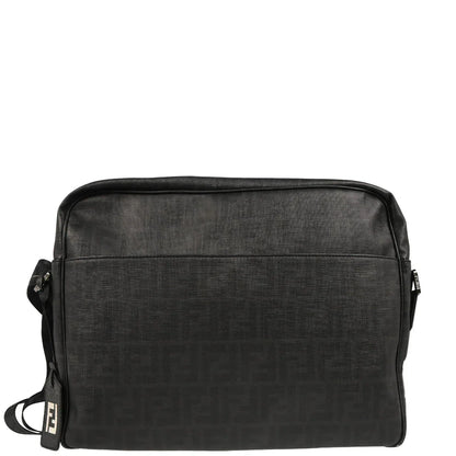 Fendi 2007 Black Zucca Messenger Bag