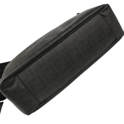 Fendi 2007 Black Zucca Messenger Bag