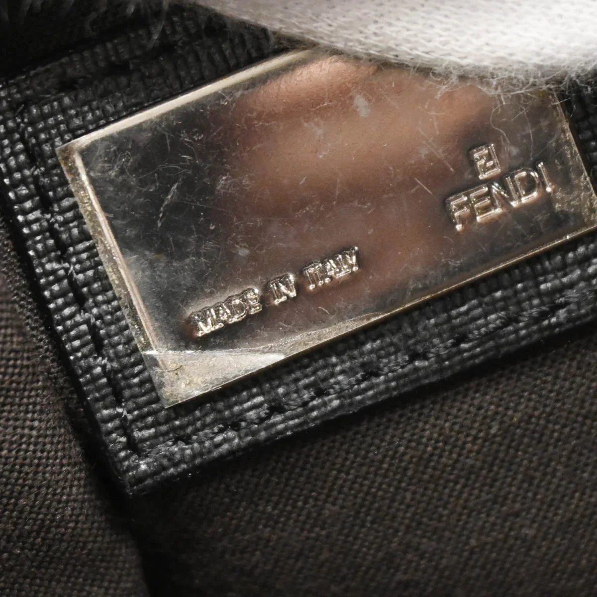 Fendi 2007 Black Zucca Messenger Bag