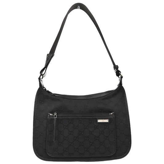 Gucci Black GG Hobo Handbag