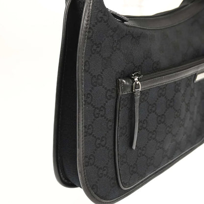 Gucci Black GG Hobo Handbag