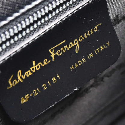 Salvatore Ferragamo Black Leather Gancini 2way Shoulder Handbag