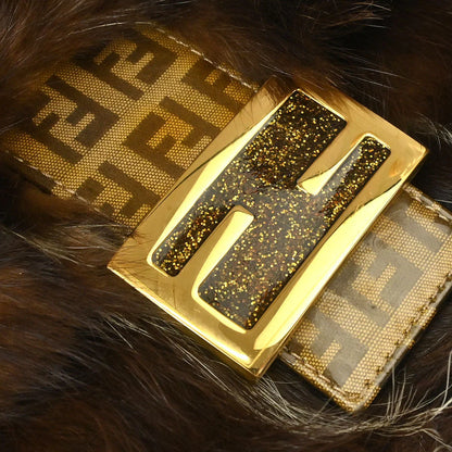 Fendi * 2000-2001 “fitch fur inlay” Baguette Handbag