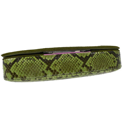 Christian Dior * 2000 Moss Green Pony Hair Python Malice Pearl Handbag