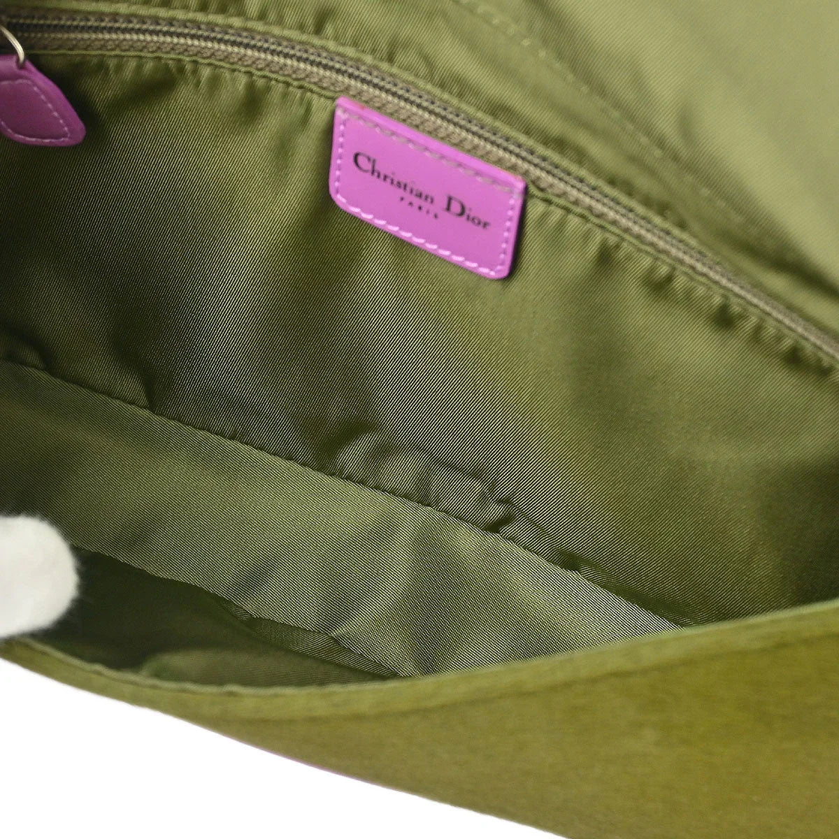 Christian Dior * 2000 Moss Green Pony Hair Python Malice Pearl Handbag