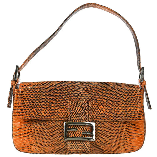 Fendi * 1999 Lizard Baguette Handbag