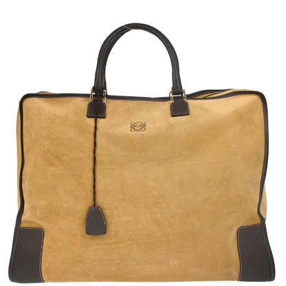 Loewe Beige Suede Amazona 50 Handbag
