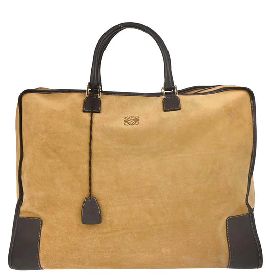 Loewe Beige Suede Amazona 50 Handbag