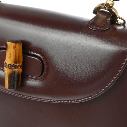 Gucci Brown Bamboo 2way Shoulder Handbag