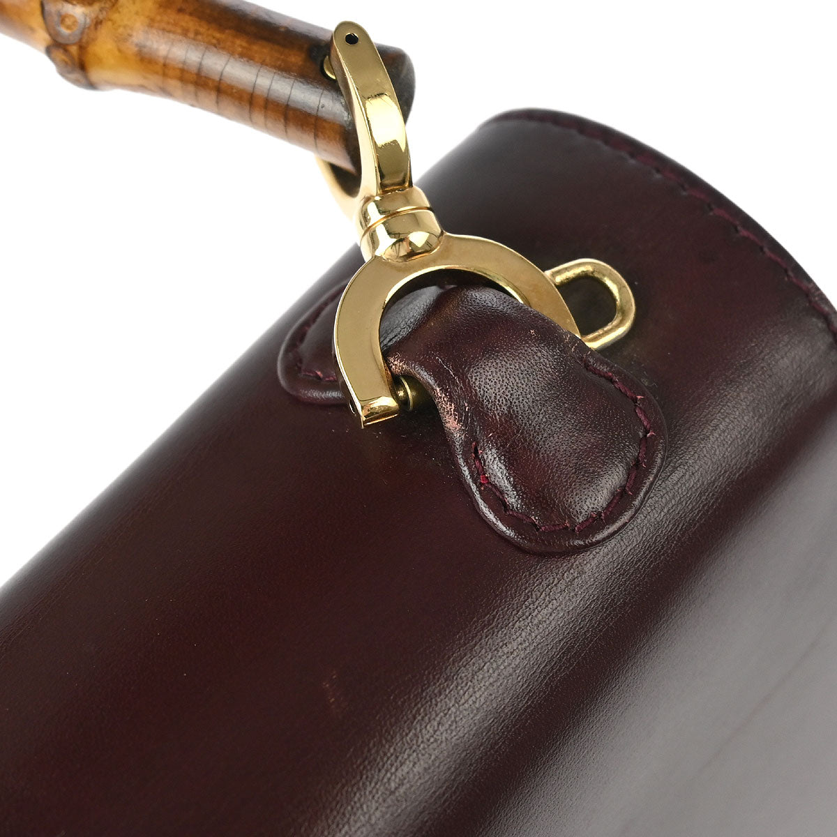 Gucci Brown Bamboo 2way Shoulder Handbag