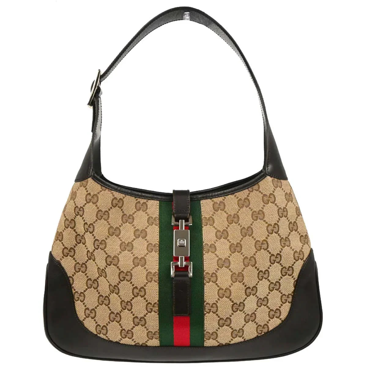 Gucci Beige Canvas GG Jackie Hobo Handbag