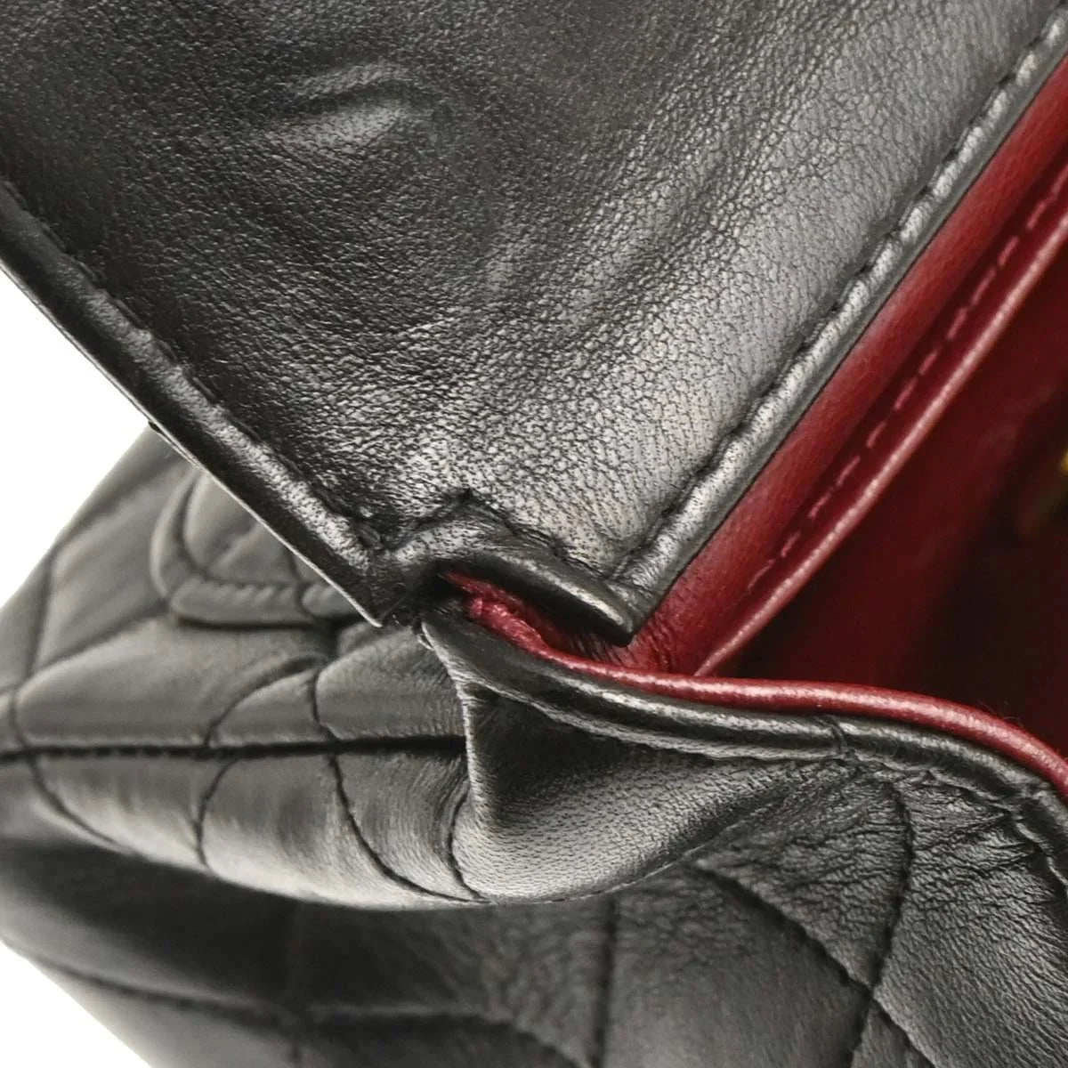 Chanel Black Lambskin Top Handle Handbag