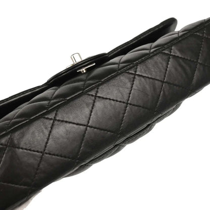 Chanel 2008-2009 Black Lambskin East West Shoulder Bag