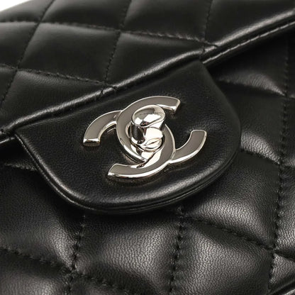 Chanel 2008-2009 Black Lambskin East West Shoulder Bag