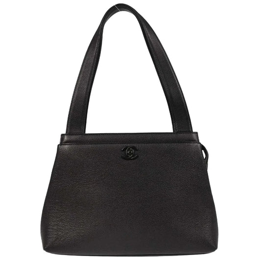 Chanel 1997-1999 Black Caviar Tote Handbag