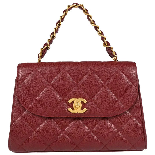 Chanel 1994-1996 Bordeaux Caviar Handbag