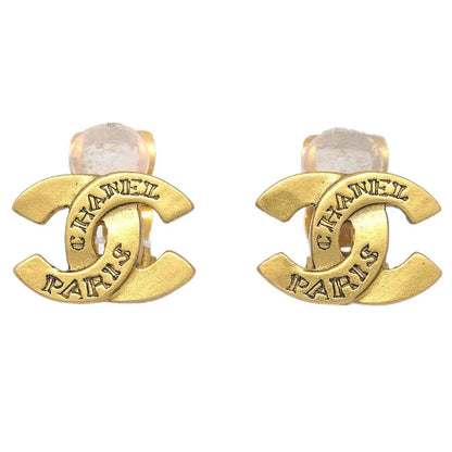 Chanel Gold CC Earrings Clip-On 99A