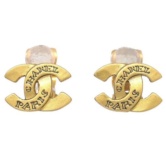 Chanel Gold CC Earrings Clip-On 99A