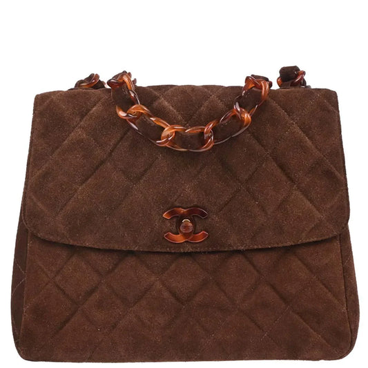Chanel 1997-1999 Brown Suede Handbag