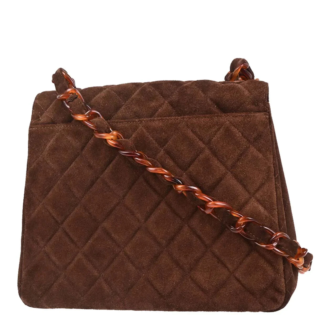 Chanel 1997-1999 Brown Suede Handbag