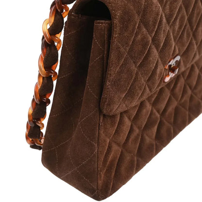 Chanel 1997-1999 Brown Suede Handbag