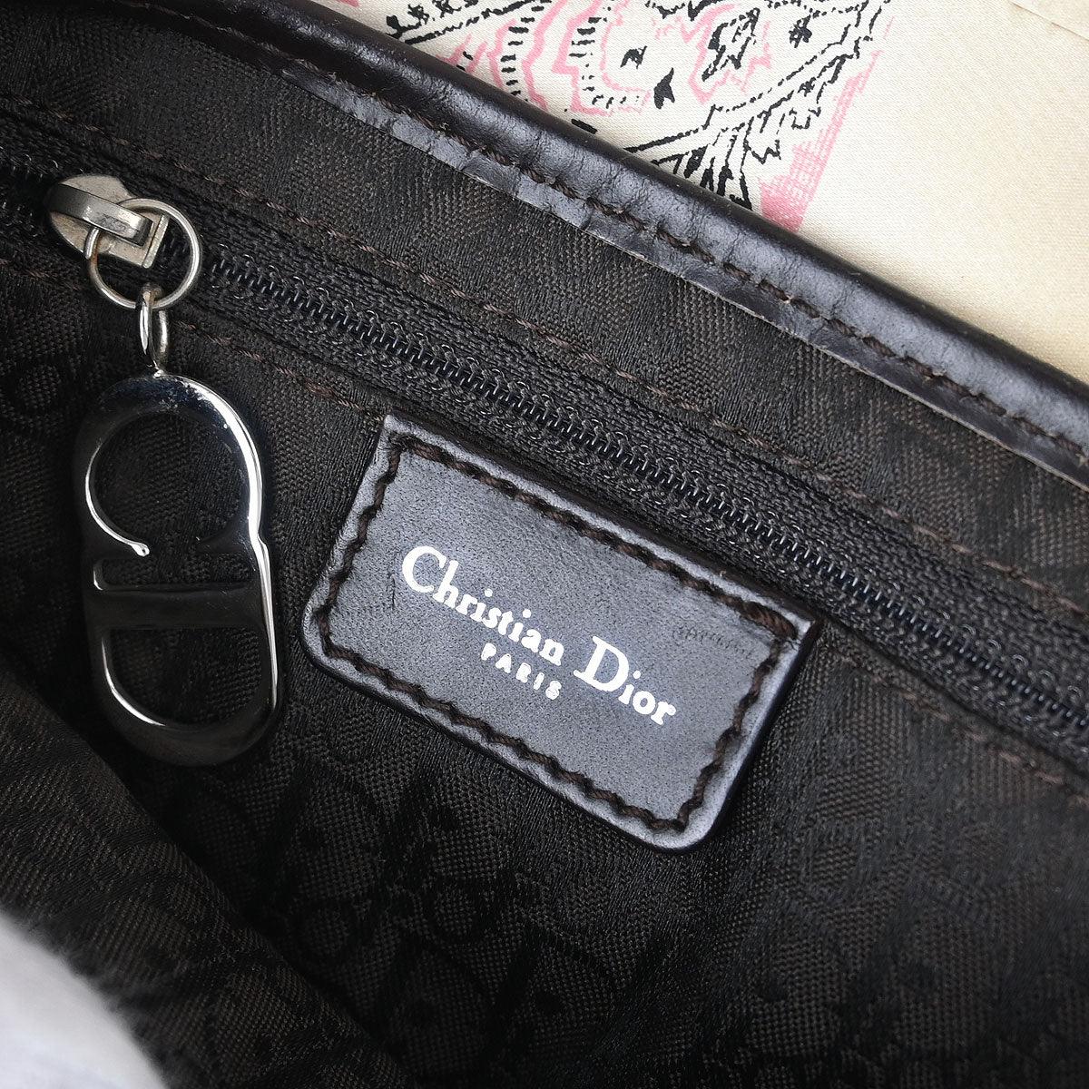 Christian Dior Multicolor Satin Saddle Handbag