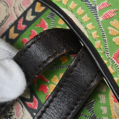 Christian Dior Multicolor Satin Saddle Handbag