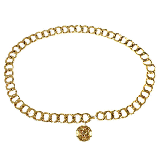 Chanel Chain Belt Medallion Gold Small Good