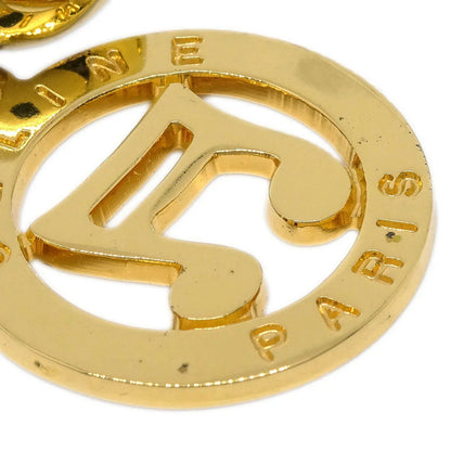 Celine Dangle Earrings Hoop Clip-On Gold LE