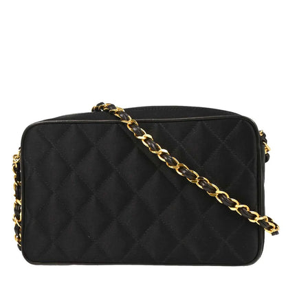Chanel 1991-1994 Black Satin Camera Bag