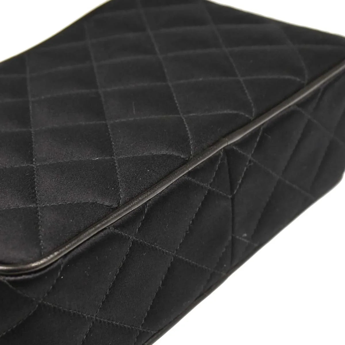 Chanel 1991-1994 Black Satin Camera Bag