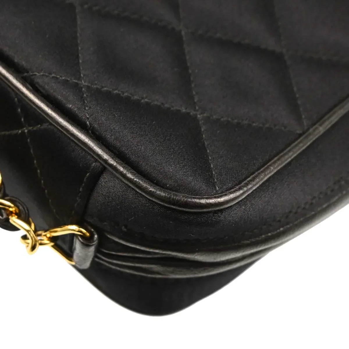 Chanel 1991-1994 Black Satin Camera Bag