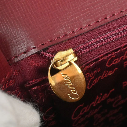 Cartier Bordeaux Leather Must de Cartier Handbag