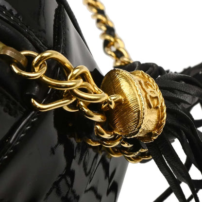 Chanel 1986-1988 Black Patent Leather Camera Bag