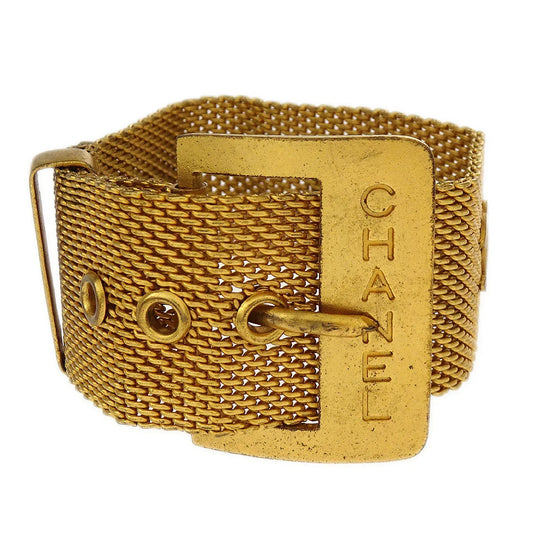 Chanel Bracelet Bangle Mesh Gold 95P