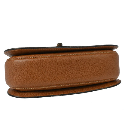 Gucci Brown Pigskin Bamboo 2way Shoulder Handbag
