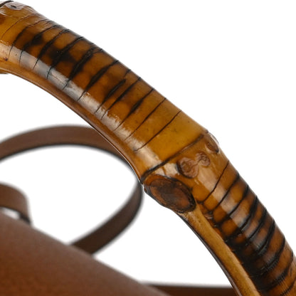 Gucci Brown Pigskin Bamboo 2way Shoulder Handbag