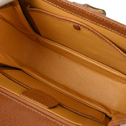 Gucci Brown Pigskin Bamboo 2way Shoulder Handbag