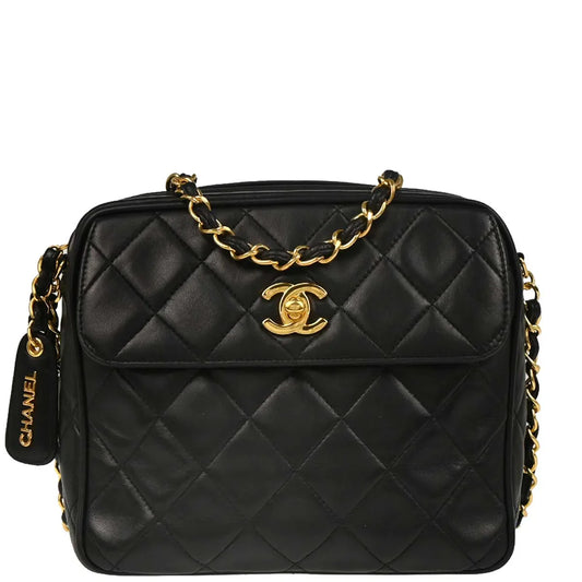 Chanel 1994-1996 Black Lambskin Camera Bag