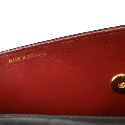 Chanel 1989-1991 Black Lambskin 2way Shoulder Handbag