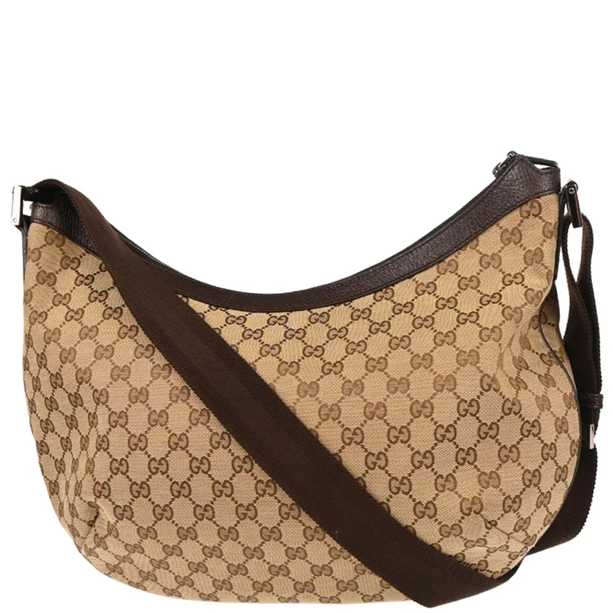 Gucci Beige Canvas GG Hobo Shoulder Bag