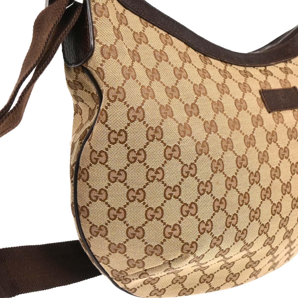 Gucci Beige Canvas GG Hobo Shoulder Bag