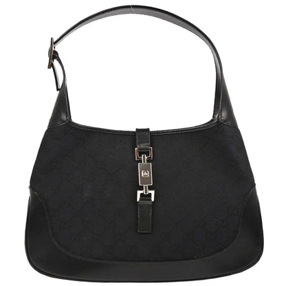 Gucci Black GG Jackie Hobo Handbag