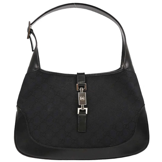 Gucci Black GG Jackie Hobo Handbag