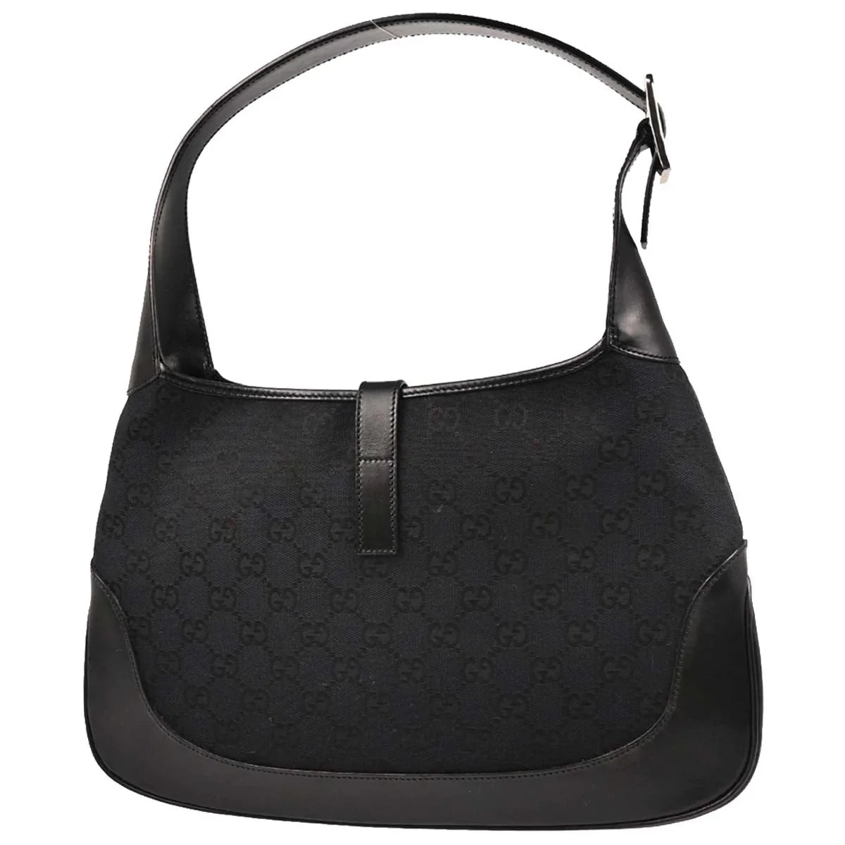 Gucci Black GG Jackie Hobo Handbag