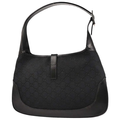 Gucci Black GG Jackie Hobo Handbag