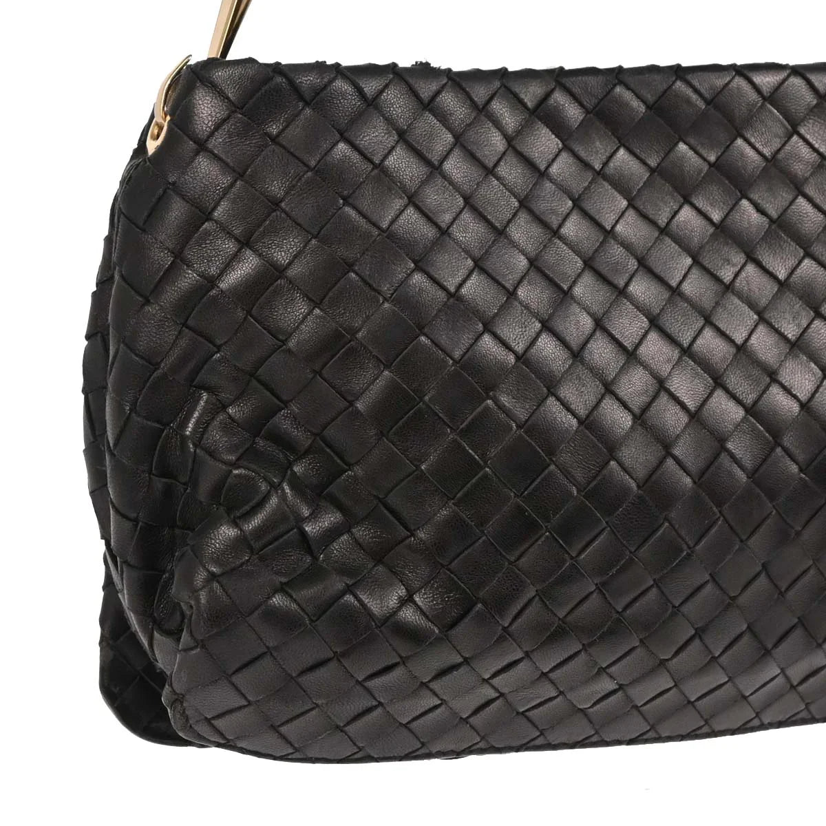 Bottega Veneta Black Intrecciato Handbag