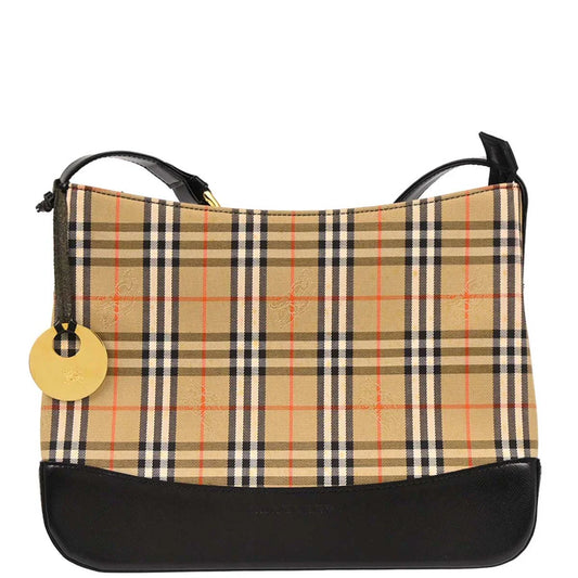 Burberry Beige Canvas House Check Tote Handbag
