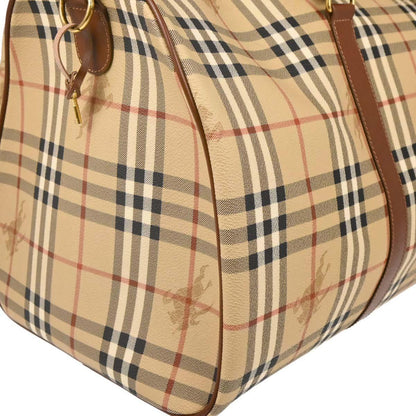 Burberry Beige PVC House Check Duffle 2way Shoulder Handbag