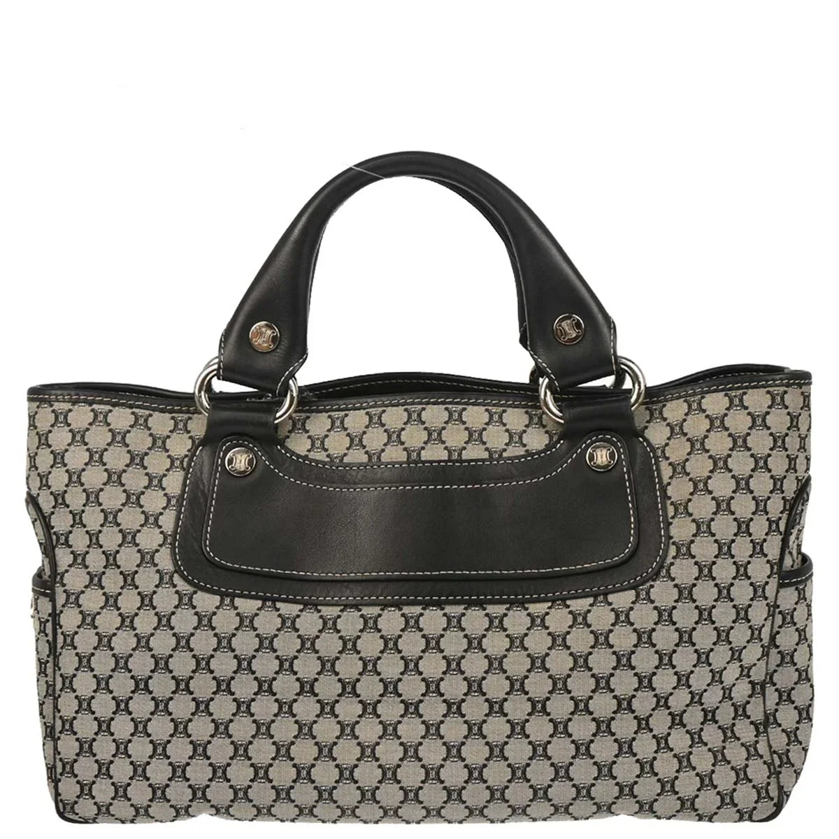 Celine Gray Canvas Macadam Boogie Tote Handbag